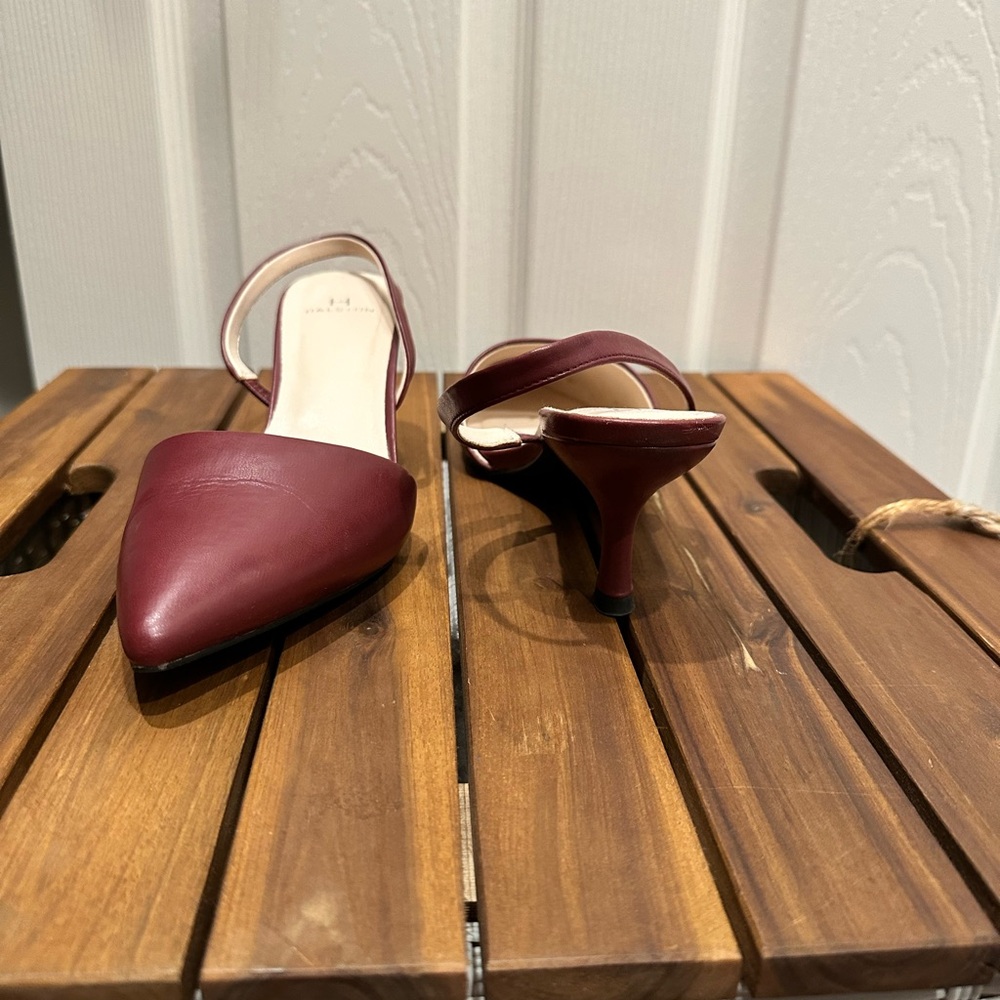 Elegant Burgundy Heeled Women's Shoes